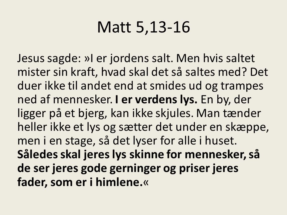 Matt 5,13-16