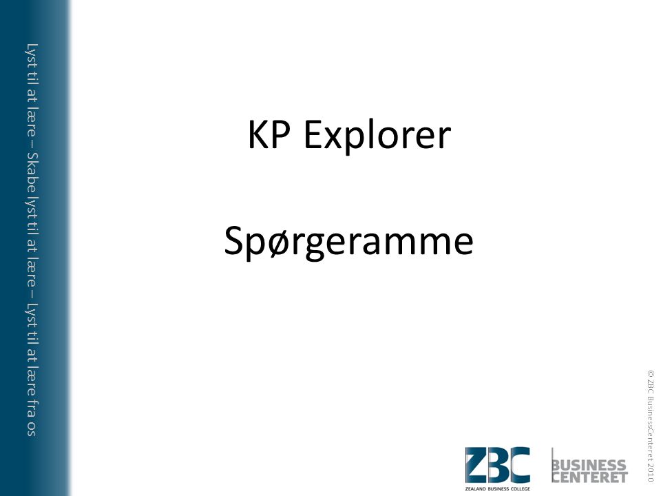 KP Explorer Spørgeramme