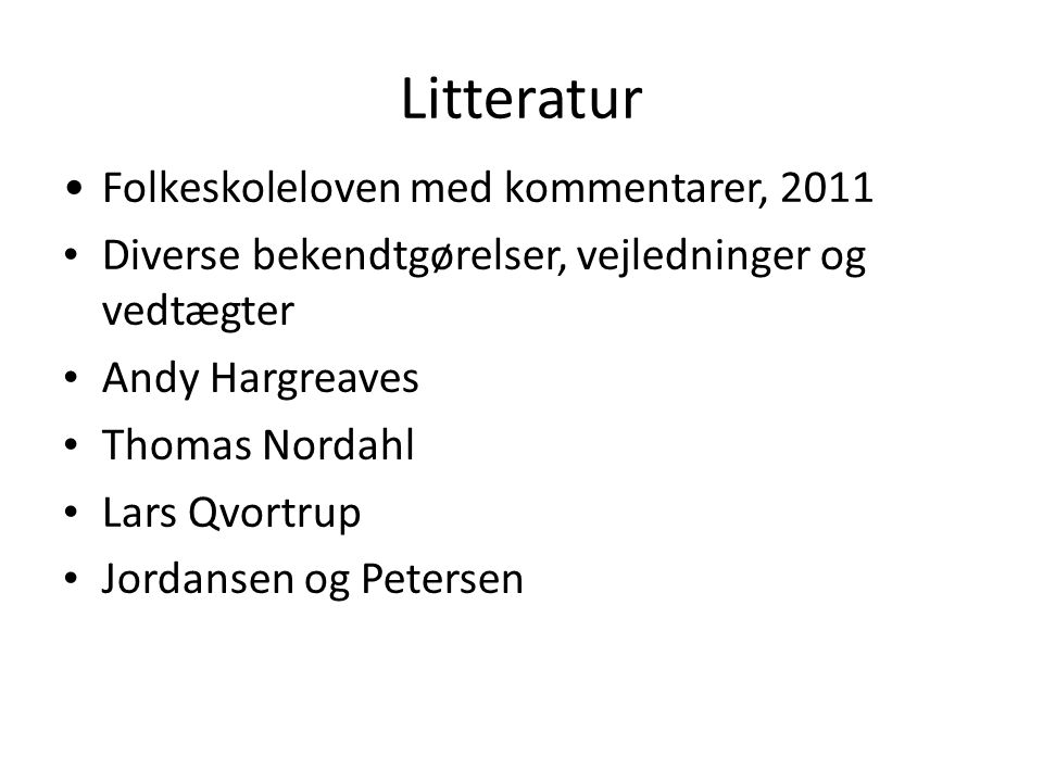 Litteratur Folkeskoleloven med kommentarer, 2011
