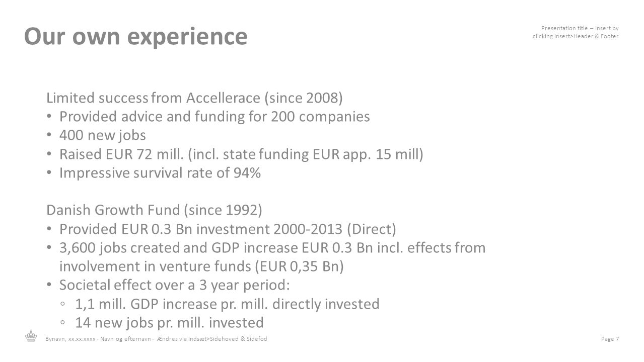Our own experience Limited success from Accellerace (since 2008)