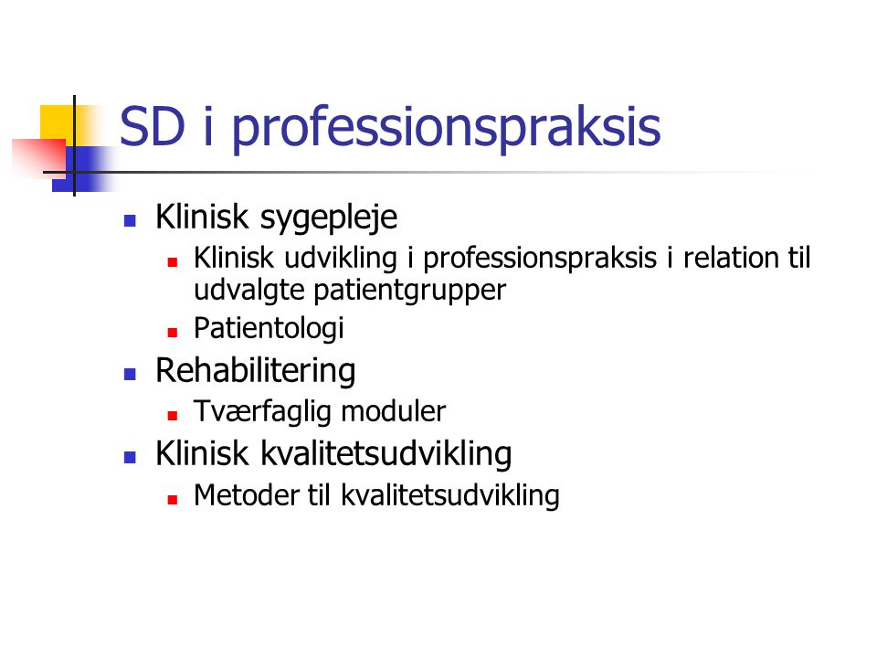 SD i professionspraksis