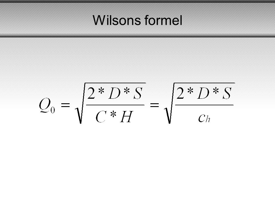 Wilsons formel