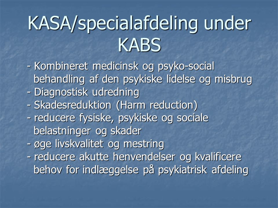 KASA/specialafdeling under KABS