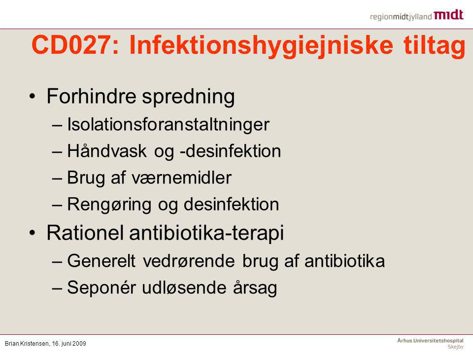 CD027: Infektionshygiejniske tiltag