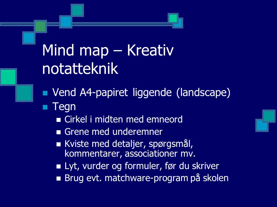 Mind map – Kreativ notatteknik