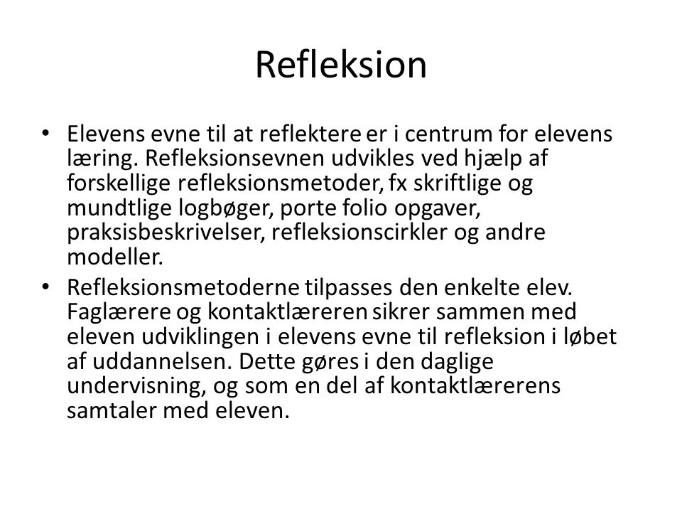 Refleksion