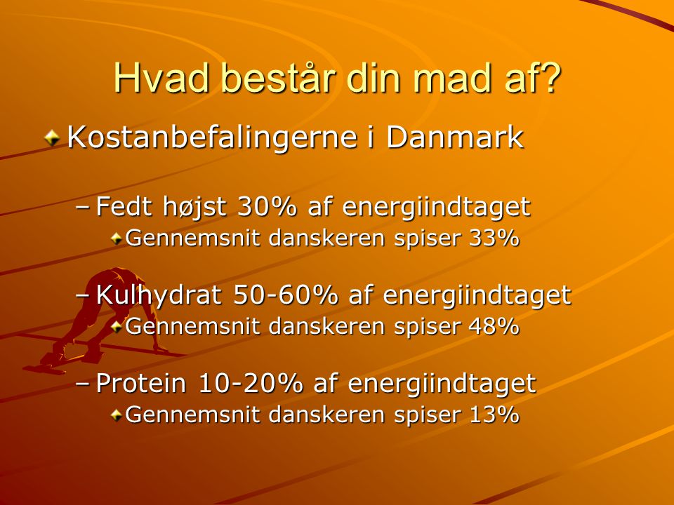 Hvad består din mad af Kostanbefalingerne i Danmark
