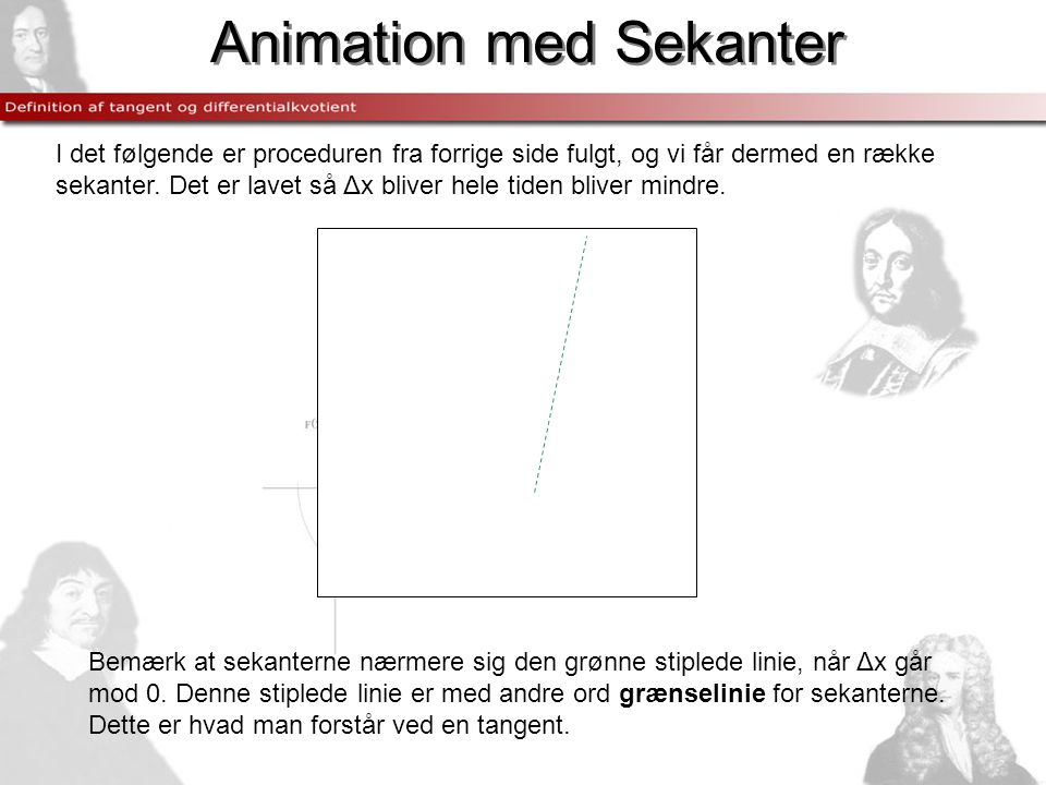 Animation med Sekanter