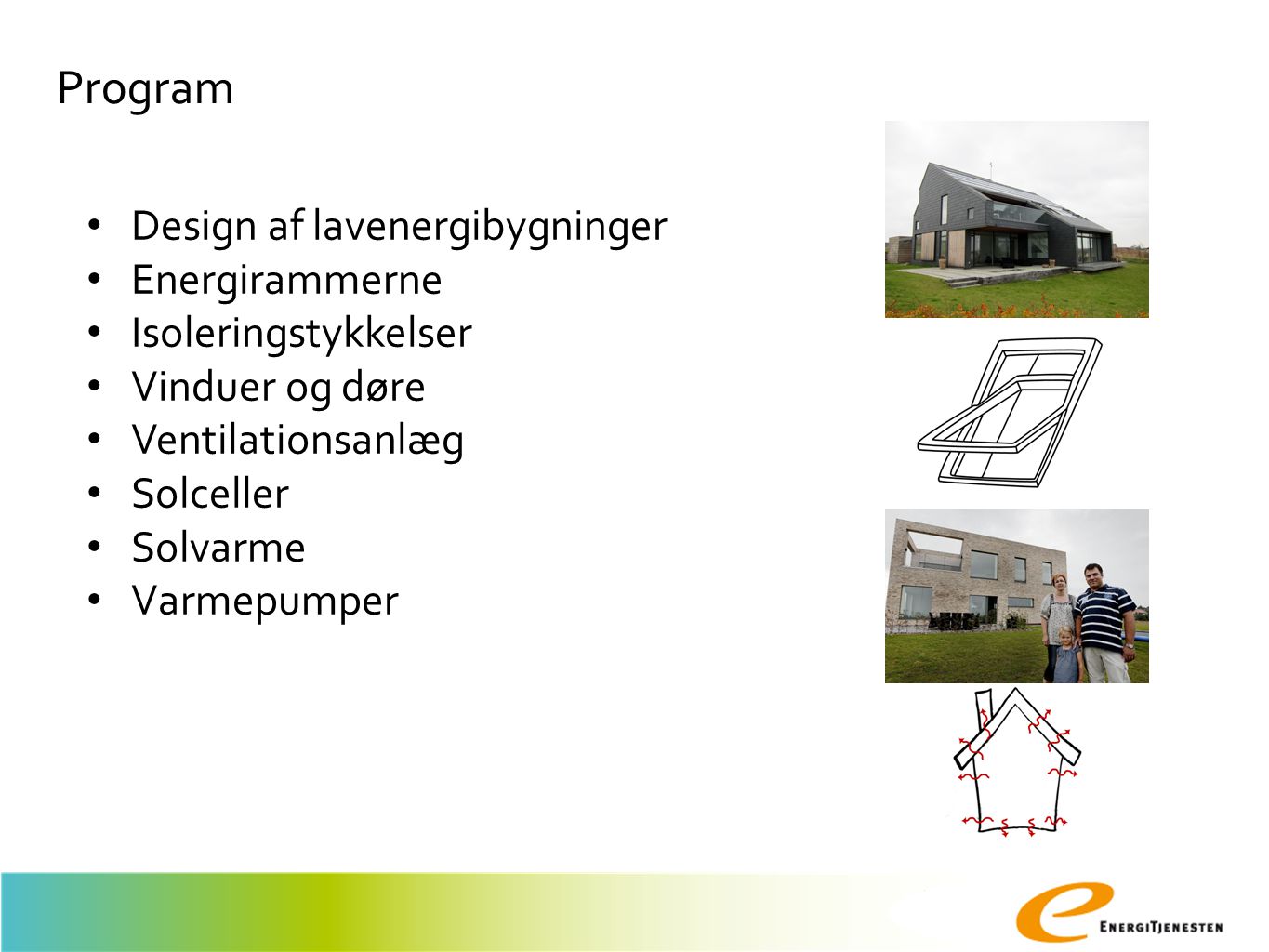 Program Design af lavenergibygninger Energirammerne