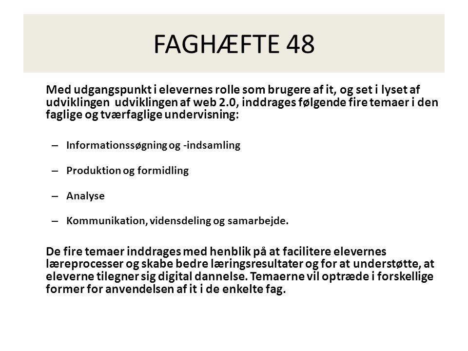 FAGHÆFTE 48