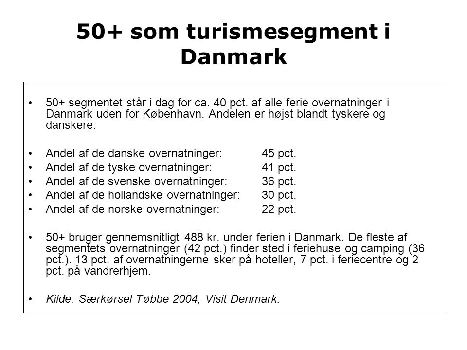 50+ som turismesegment i Danmark