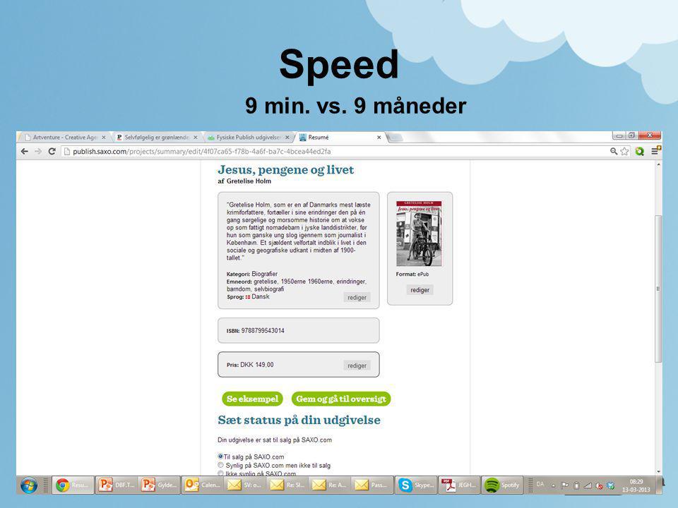 Speed 9 min. vs. 9 måneder