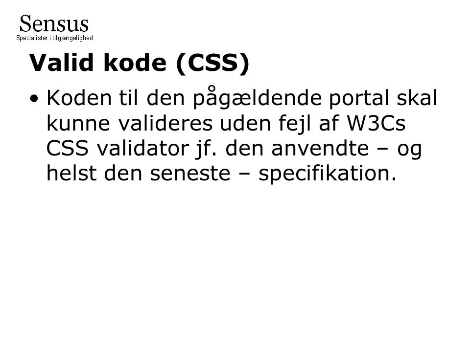 Valid kode (CSS)