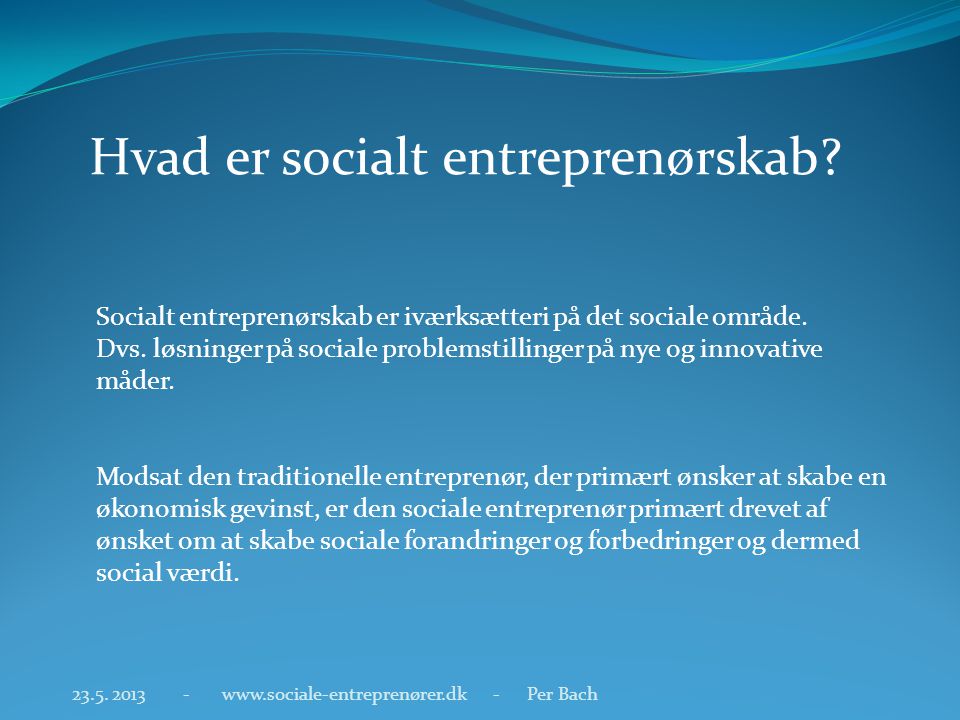 Hvad er socialt entreprenørskab
