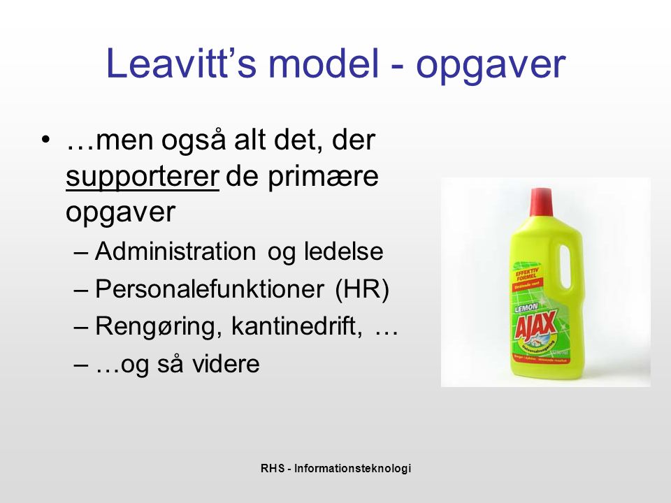Leavitt’s model - opgaver