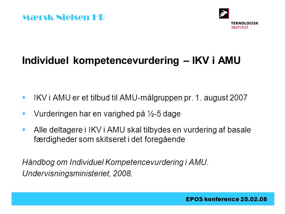 Individuel kompetencevurdering – IKV i AMU
