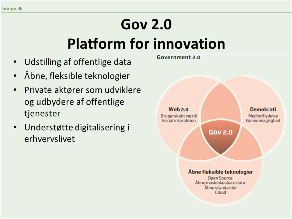 Gov 2.0 Platform for innovation