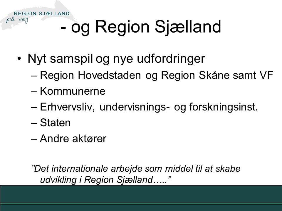 - og Region Sjælland Nyt samspil og nye udfordringer