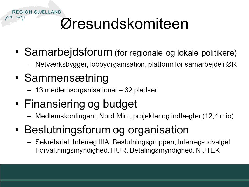 Øresundskomiteen Samarbejdsforum (for regionale og lokale politikere)