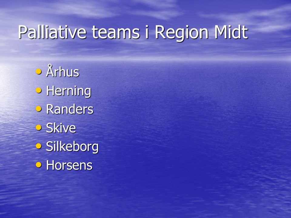 Palliative teams i Region Midt