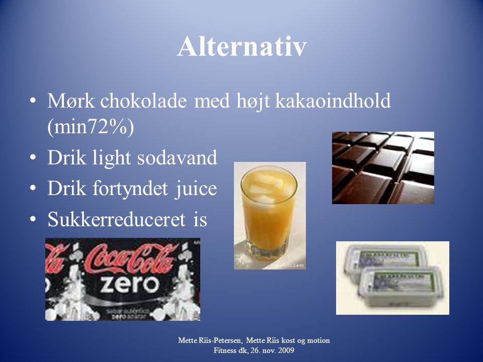 Alternativ Mørk chokolade med højt kakaoindhold (min72%)
