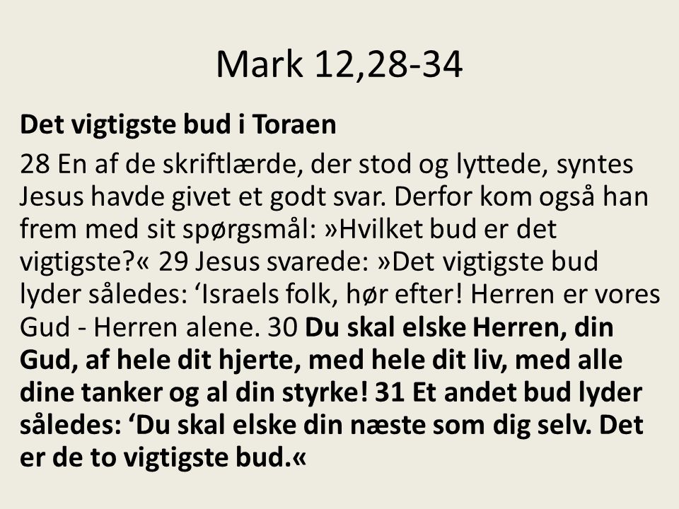 Mark 12,28-34