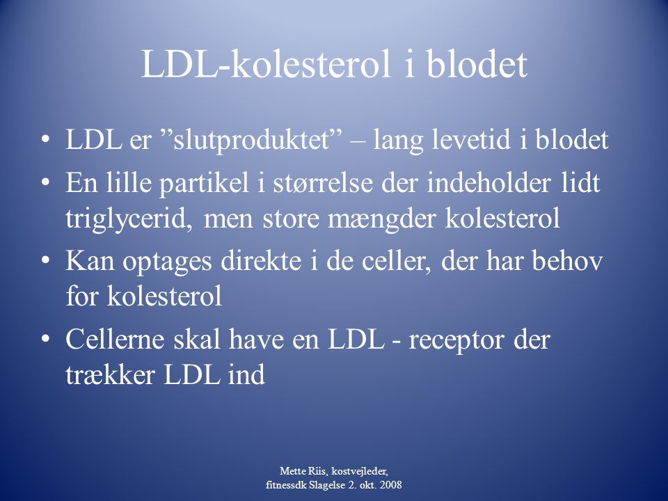 LDL-kolesterol i blodet
