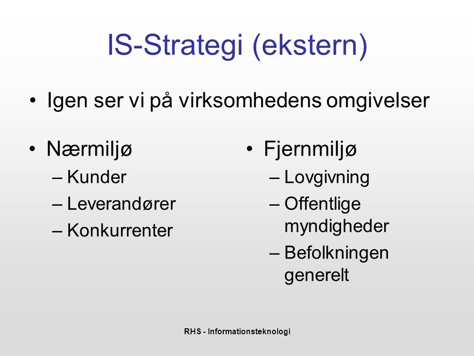 IS-Strategi (ekstern)