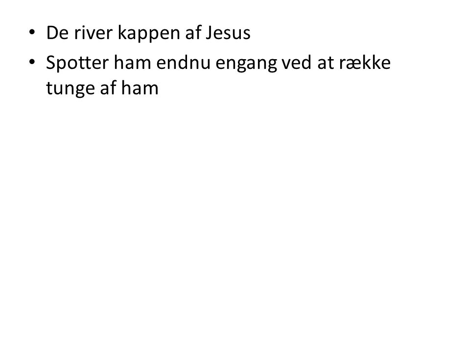 De river kappen af Jesus