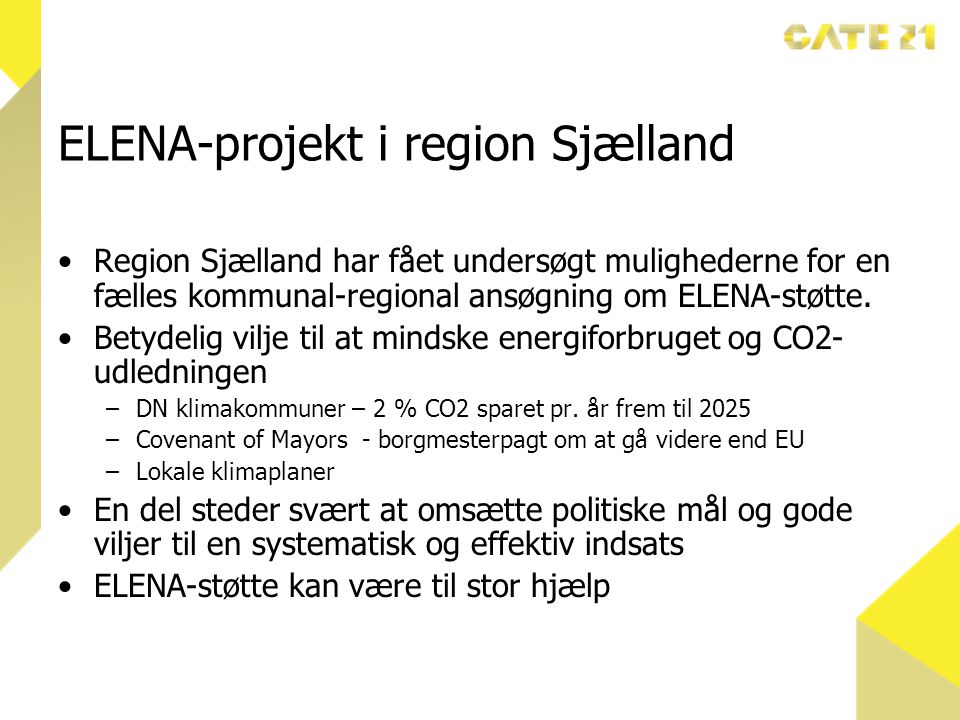 ELENA-projekt i region Sjælland