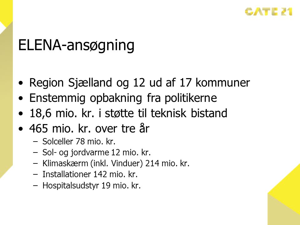 ELENA-ansøgning Region Sjælland og 12 ud af 17 kommuner
