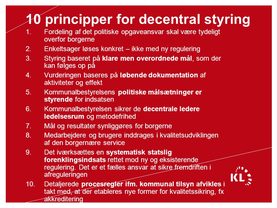10 principper for decentral styring