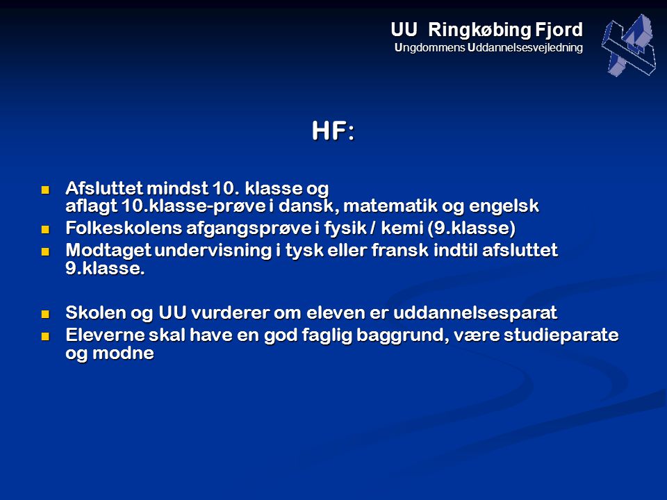 HF: UU Ringkøbing Fjord