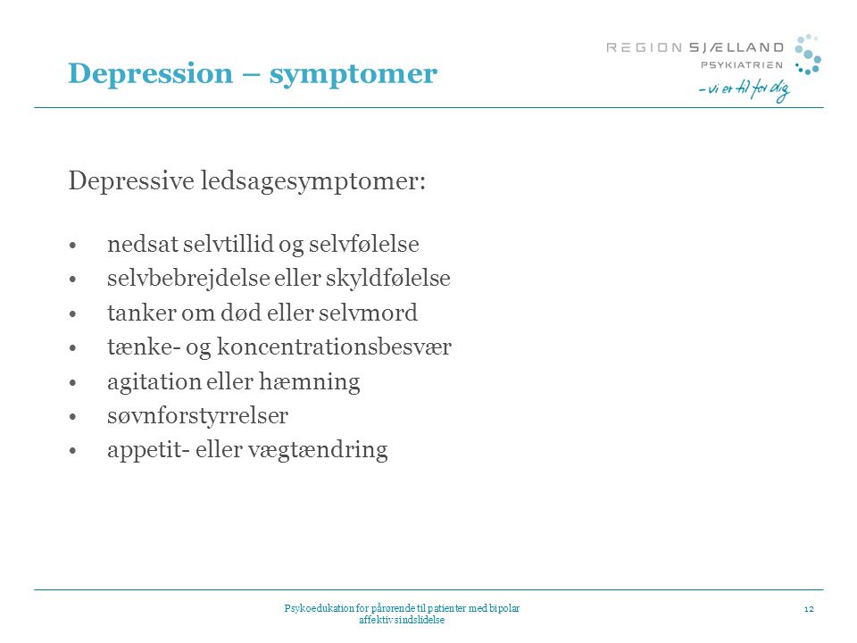 Depression – symptomer