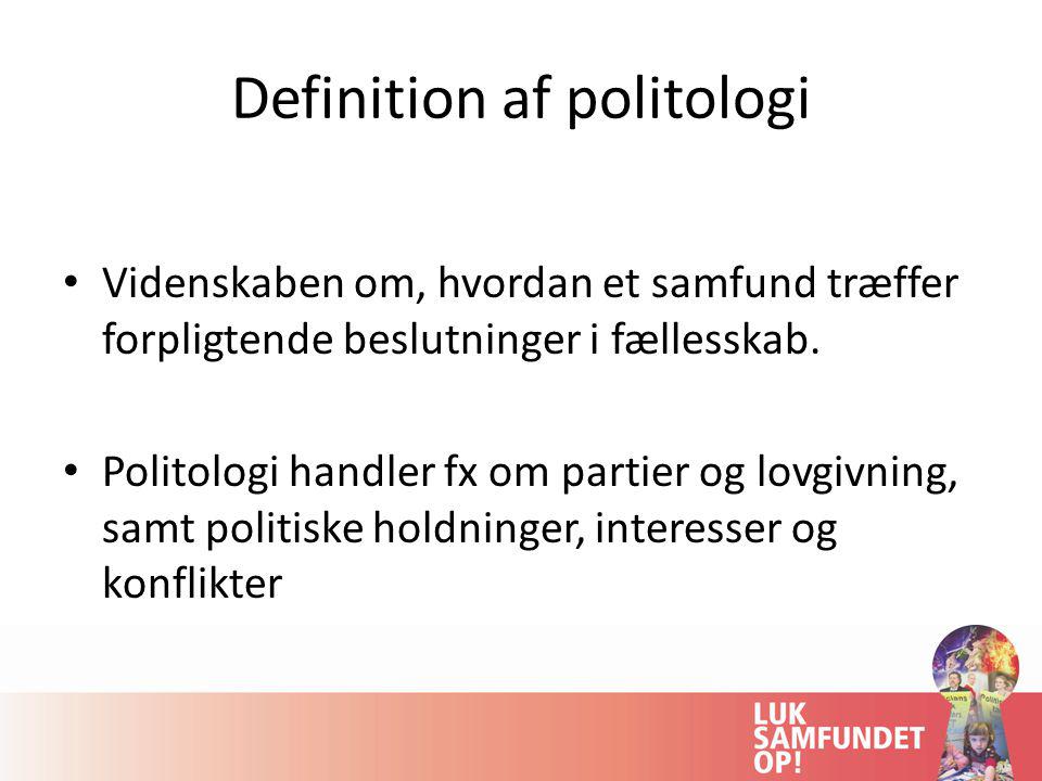 Definition af politologi
