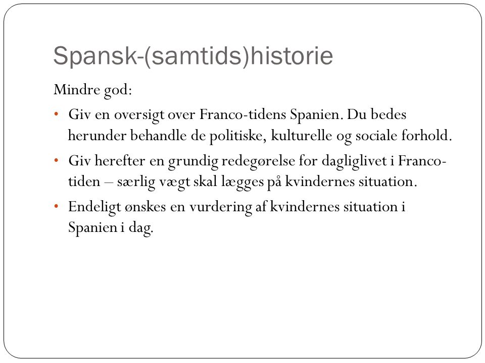 Spansk-(samtids)historie