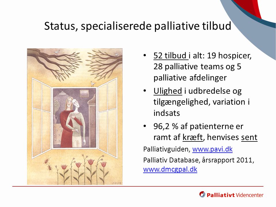 Status, specialiserede palliative tilbud