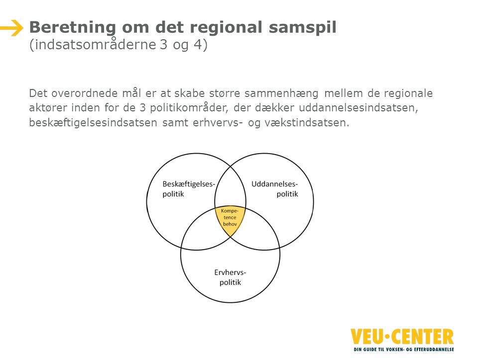 Beretning om det regional samspil (indsatsområderne 3 og 4)