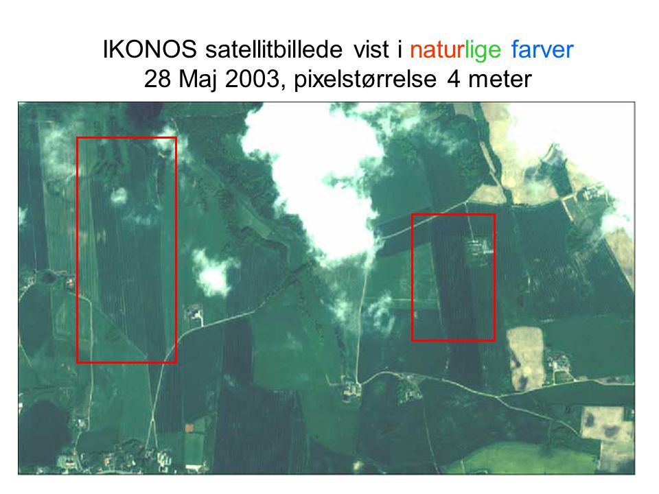 IKONOS satellitbillede vist i naturlige farver 28 Maj 2003, pixelstørrelse 4 meter