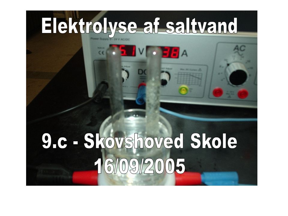Elektrolyse af saltvand