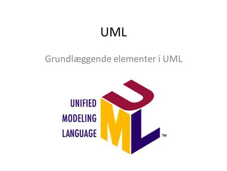 Grundlæggende elementer i UML