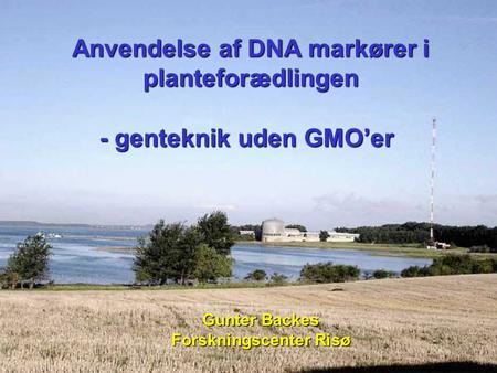 Anvendelse af DNA markører i planteforædlingen