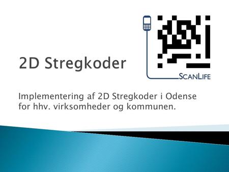Implementering af 2D Stregkoder i Odense for hhv. virksomheder og kommunen.