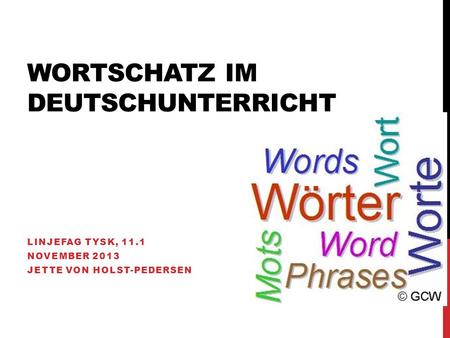 Wortschatz im Deutschunterricht