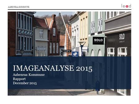 IMAGEANALYSE 2015 Aabenraa Kommune Rapport December 2015 AABENRAA KOMMUNE.
