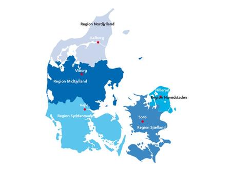 Areal og indbyggere (1. januar 2007) RegionIndbyggereArealIndbyggere pr. km 2 Hovedstaden Sjælland Syddanmark Midtjylland Nordjylland 1.637.000 861.000.