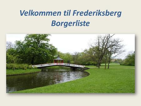 Velkommen til Frederiksberg Borgerliste Partistifter Frits Degner f. 1954.