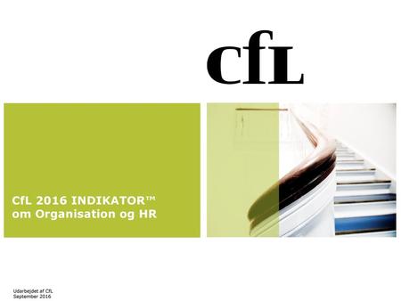 CfL 2016 INDIKATOR™ om Organisation og HR