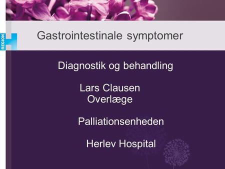Gastrointestinale symptomer