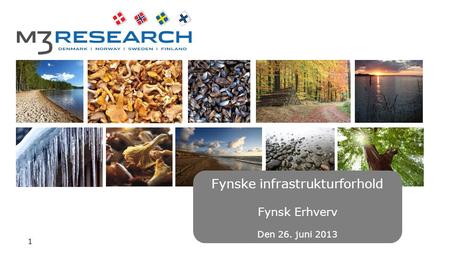 Fynske infrastrukturforhold Fynsk Erhverv Den 26. juni 2013 1.